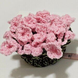 Basket of Flowers Crochet Coasters